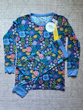NWT Little Sleepies Folk Floral Bamboo Two-Piece LS Pajamas (16)